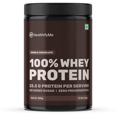 HealthifyMe 100% Whey Protein, 1.1 lb Double Chocolate