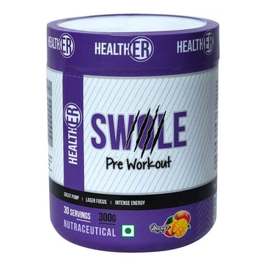 HealthER Swole Pre Workout, 0.66 lb Mango