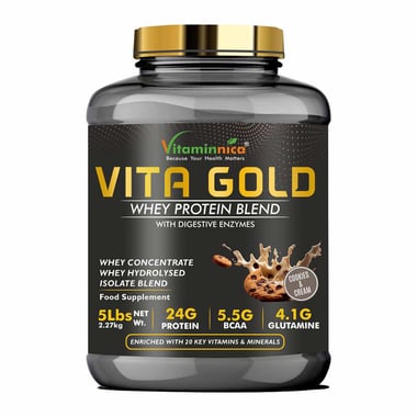 Vitaminnica Vita Gold Whey Protein Blend,  5 lb  Cookies & Cream 