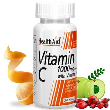 HealthAid Vitamin C 1000mg Complex with Vitamin D, 60 chewable tablet(s) Unflavoured