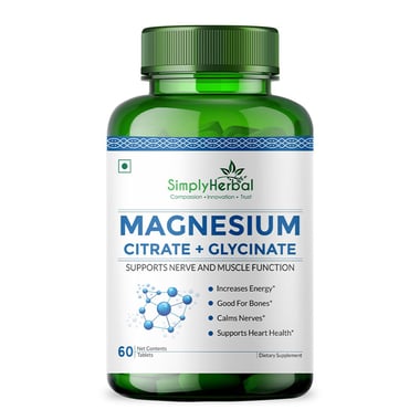 Simply Herbal Magnesium Citrate,  Unflavoured  60 tablet(s) 