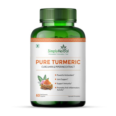 Simply Herbal Pure Turmeric,  60 capsules 