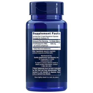 Life Extension TMG,  60 veggie capsule(s) 