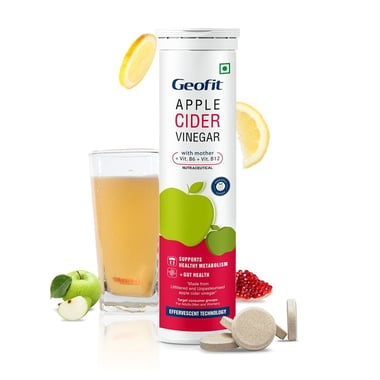 Geofit Apple Cider Vinegar with Mother Effervescent,  15 tablet(s)  Green Apple 