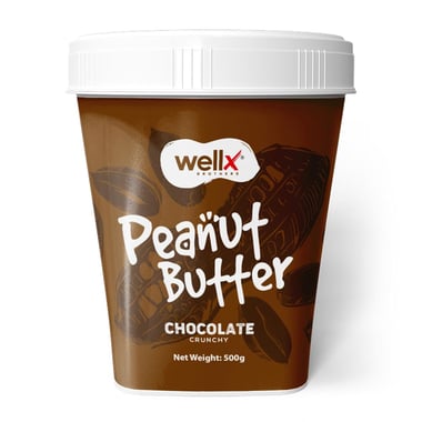 WellX Peanut Butter,  500 g  Chocolate Crunchy 