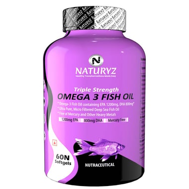 Naturyz Triple Strength Omega 3 Fish Oil, 60 softgels