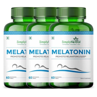 Simply Herbal Melatonin, 90 tablet(s) Unflavoured (Pack of 3)