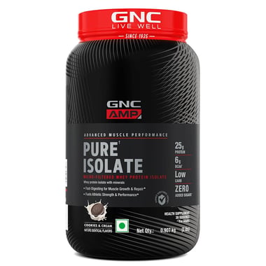 GNC AMP Pure Isolate Powder, 2 lb Cookies & Cream