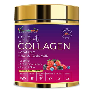 Vitaminnica Vita Beauty Collagen Powder, 180 g Berries