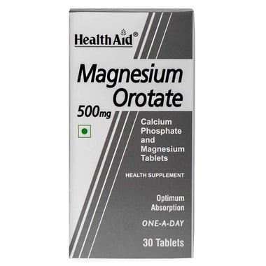 HealthAid Magnesium Orotate (500 mg), 30 tablet(s) Unflavoured