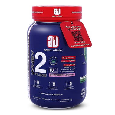 Apex Vitals Whey 2 Pure,  2 lb  Strawberry Yogurt 