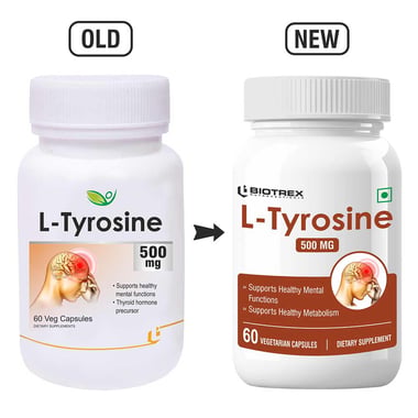 Biotrex L-Tyrosine (500 mg), 60 capsules