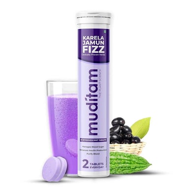 Muditam Karela Jamun Fizz,  Unflavoured  20 tablet(s) 