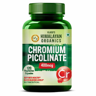 Vlado's Himalayan Organics Chromium Picolinate 400mcg,  120 veggie capsule(s) 