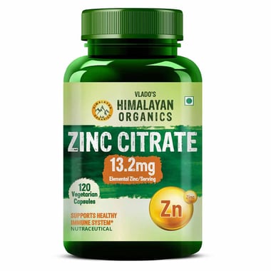 Vlado's Himalayan Organics Zinc Citrate 13.2mg, 120 veggie capsule(s)