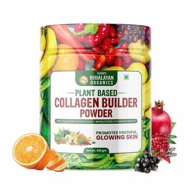 Vlado's Himalayan Organics Plant Based Collagen Builder Powder, 250 g Promotes Youthful Glowing skin