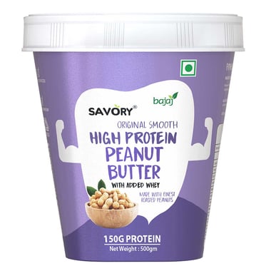 Savory Original High Protein Peanut Butter,  500 g  Smooth 
