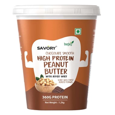 Savory Chocolate High Protein Peanut Butter,  1.2 kg  Smooth 
