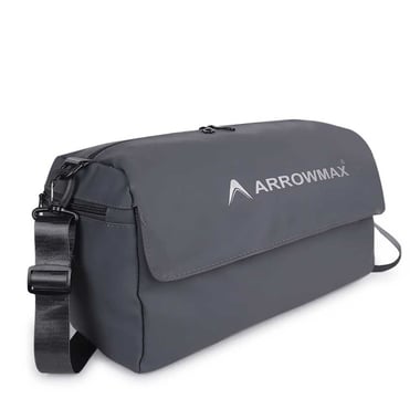 Arrowmax Gym Travel Bag with Shoe Compartment, Grey