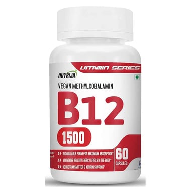 NutriJa Vitamin B12 (Methylcobalamin) 1500mcg, 60 capsules Unflavoured