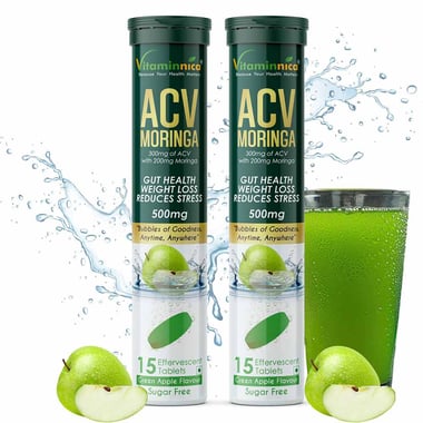 Vitaminnica ACV Moringa,  15 tablet(s)  Green Apple (Pack of 2) 