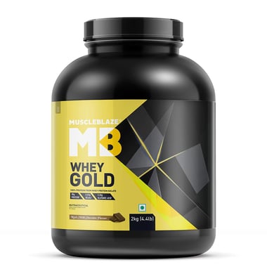 MuscleBlaze Whey Gold Protein, 4.4 lb Rich Milk Chocolate