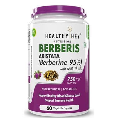HealthyHey Nutrition Berberis (Berberine 95%) with Milk Thistle,  60 veggie capsule(s) 
