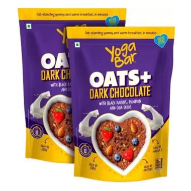 Yogabar Oats+,  1 kg  Dark Chocolate (Pack of 2) 
