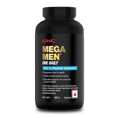 GNC Mega Men One Daily Multivitamin, 60 tablet(s) Unflavoured