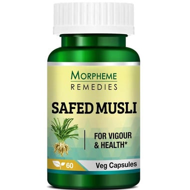 Morpheme Remedies Safed Musli (500 mg), 60 veggie capsule(s)