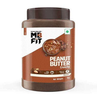MuscleBlaze Chocolate Peanut Butter, 1 kg Crunchy