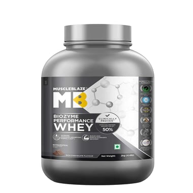 MuscleBlaze Biozyme Performance Whey, 4.4 lb Rich Chocolate