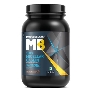 MuscleBlaze 100% Micellar Casein, 2.2 lb Chocolate