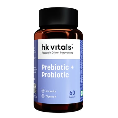 HealthKart HK Vitals Pre and Probiotics,  60 capsules  Unflavoured 