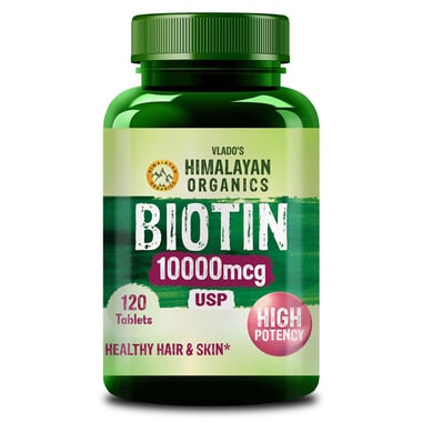 Vlado's Himalayan Organics Biotin 10000mcg, 120 tablet(s) USP