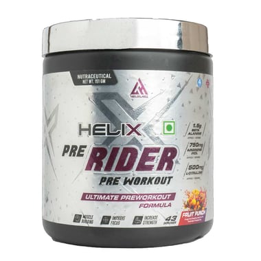 Helixlabz Pre Rider Pre-Workout, 0.33 lb Fruit Punch