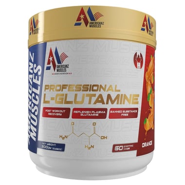 Americanz Muscles Professional L-Glutamine, 0.66 lb Orange