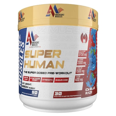 Americanz Muscles Super Human, 0.66 lb Icy Blue Razz