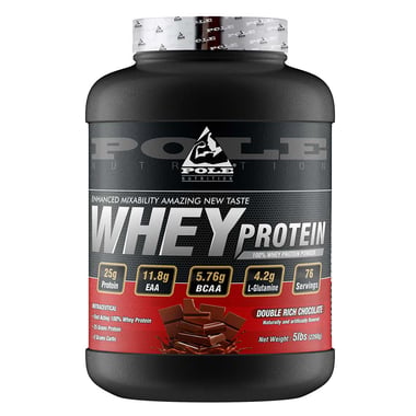Pole Nutrition 100% Whey Protein, 5 lb Double Rich Chocolate
