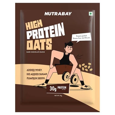 Nutrabay High Protein Oats, 50 g Dark Chocolate