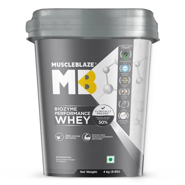 MuscleBlaze Biozyme Performance Whey, 8.8 lb Chocolate Hazelnut