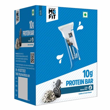 MuscleBlaze Protein Bar (10 gm Protein), 6 bar(s) Cookies & Cream