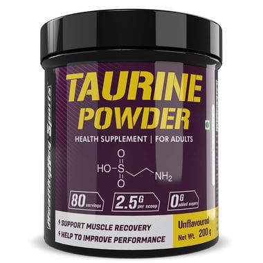 HealthyHey Nutrition Sports Taurine Powder,  200 g 