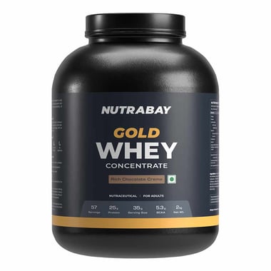 Nutrabay Gold Concentrate Whey Protein,  4.4 lb  Rich Chocolate Creme 