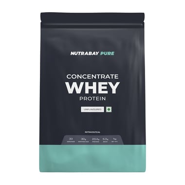 Nutrabay Pure Concentrate Whey Protein, 2.2 lb Unflavoured