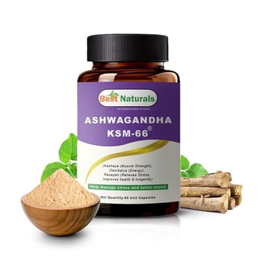 Best Naturals Ashwagandha KSM-66, 60 capsules