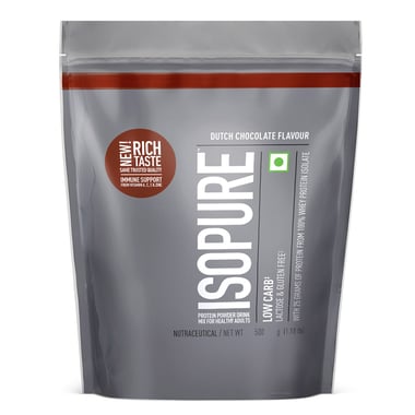 Isopure 100% Whey Protein Isolate,  1.1 lb  Low Carb - Dutch Chocolate 