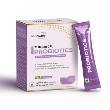 NutriCult 21 Billion CFU Probiotics, 30 Stick(s) Kiwi