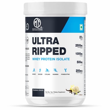 Muscle Trail Ultra Ripped Whey Protein Isolate,  2.2 lb  Vanilla 