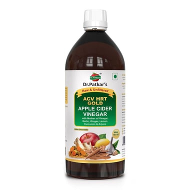 Dr. Patkar's Apple Cider Vinegar (ACV HRT GOLD), 500 ml Raw & Unfiltered